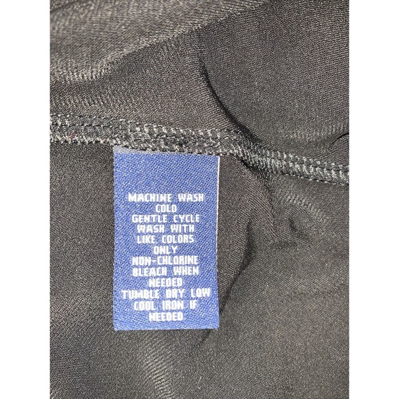 Chaps Classic Midi 3/4 Sleeve V Neck Twist Front Black Party Dress Woman's 1X - Picture 9 of 15